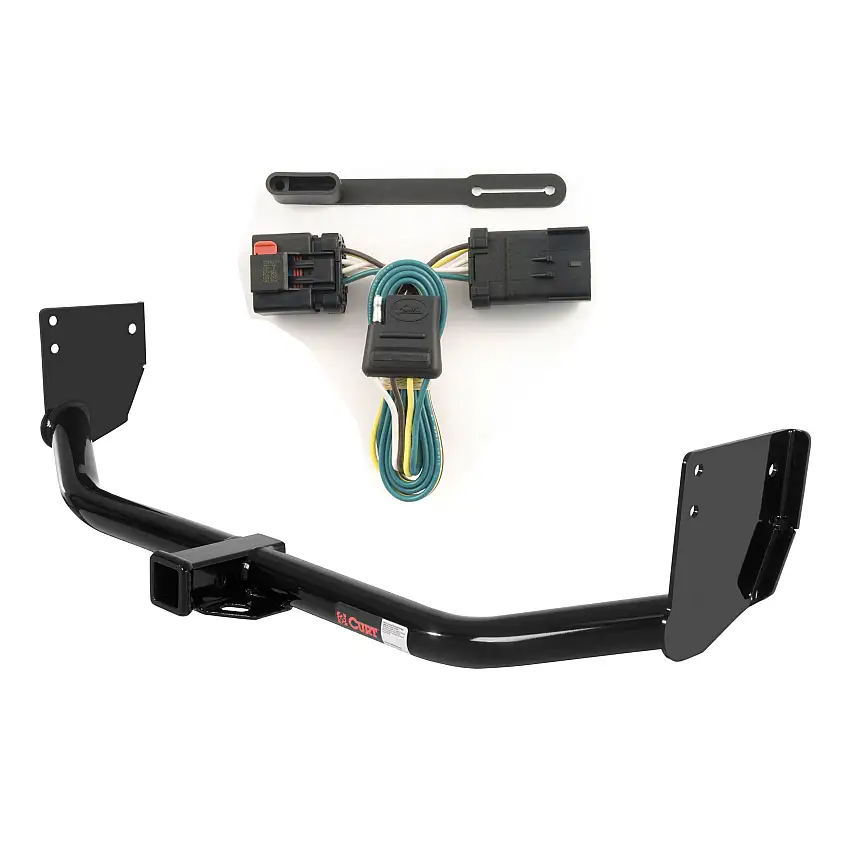 07 - 09 Dodge Durango Curt 2", Class 3 Trailer Tow Hitch + 4-flat Wiring Kit 13296