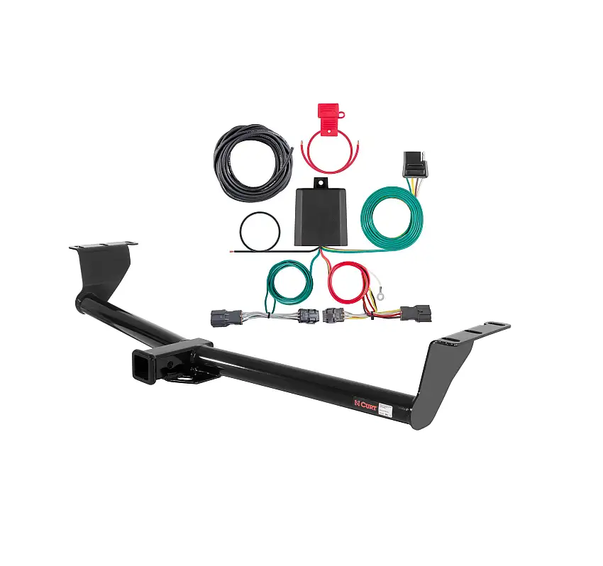 06 - 10 Kia Sedona 119" WB Curt 2", Class 3 Trailer Tow Hitch + 4-flat Wiring Kit 13345