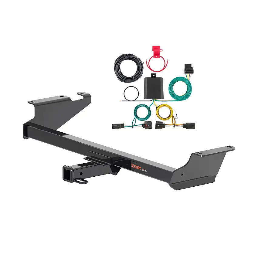 12 - 15 Ram C/V Cargo van Curt 2", Class 3 Trailer Tow Hitch + 4-flat Wiring Kit 13364
