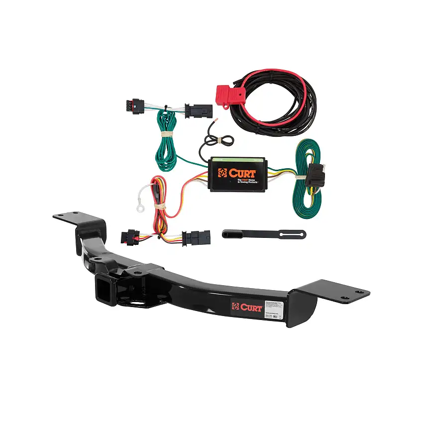 13 - 17 Chevrolet Traverse Curt 2", Class 3 Trailer Tow Hitch + 4-flat Wiring Kit 13424