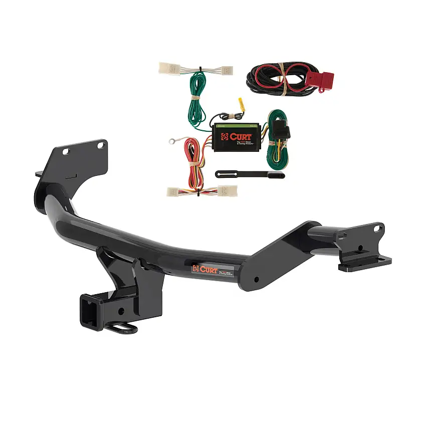01 - 03 Toyota Highlander Curt 2", Class 3 Trailer Tow Hitch + 4-flat Wiring Kit 13429