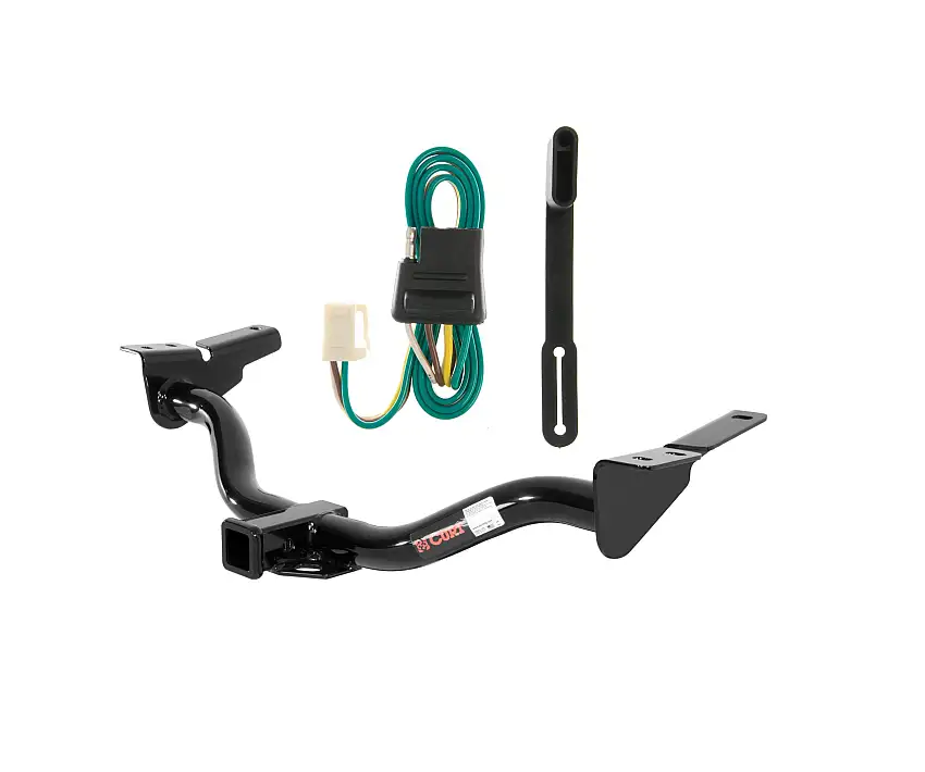 01 - 04 Mazda Tribute Without factory 1-1/4" receiver hitch Curt 2", Class 3 Trailer Tow Hitch + 4-flat Wiring Kit 13506