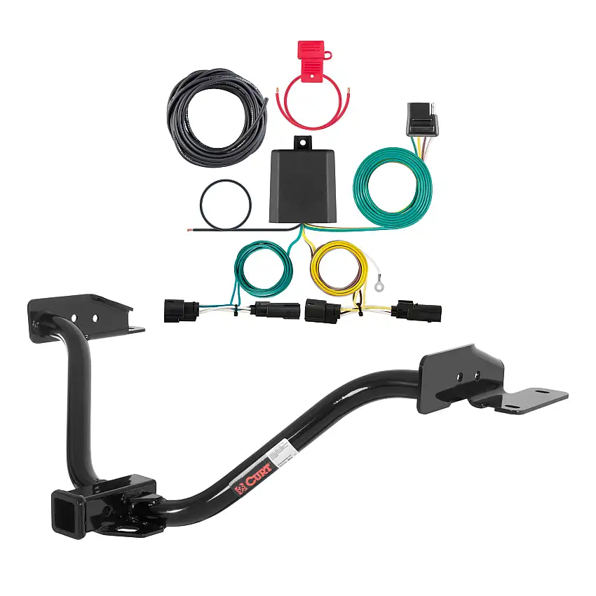 04 - 08 Chrysler Pacifica Excluding hybrid Curt 2", Class 3 Trailer Tow Hitch + 4-flat Wiring Kit 13529-1