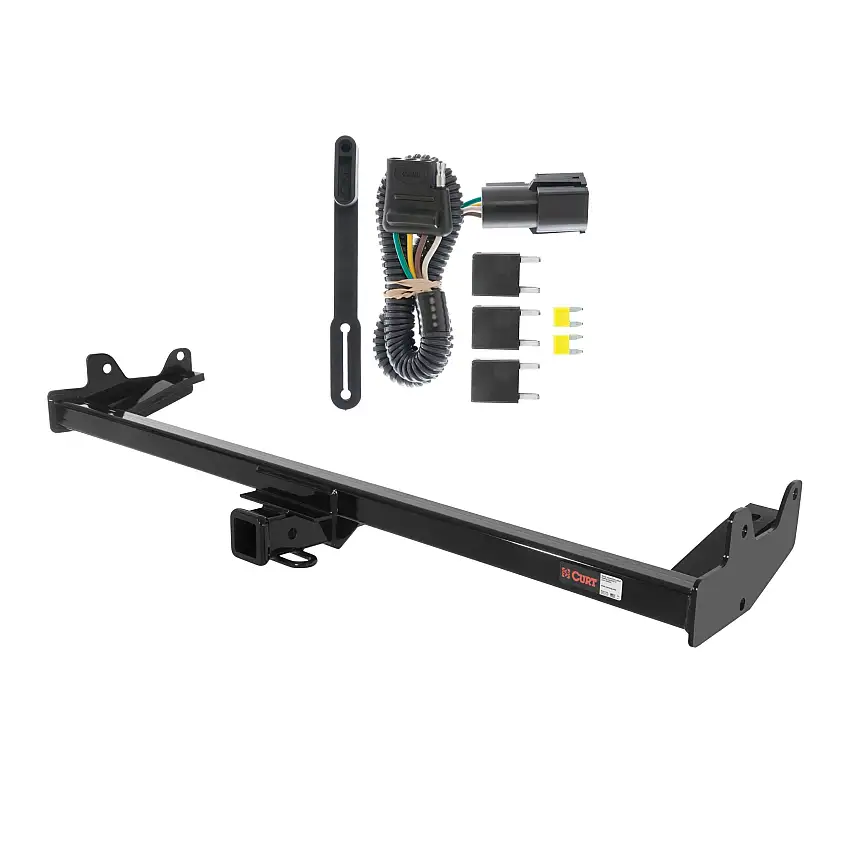 04 - 07 Mercury Monterey Van Curt 2", Class 3 Trailer Tow Hitch + 4-flat Wiring Kit 13587