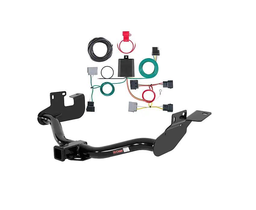 05 - 06 Mazda Tribute Without factory 1-1/4" receiver hitch Curt 2", Class 3 Trailer Tow Hitch + 4-flat Wiring Kit 13650