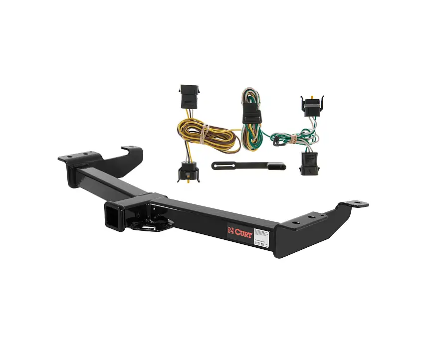 00 - 03 Ford E-250 Curt 2", Class 4 Trailer Tow Hitch + 4-flat Wiring Kit 14055