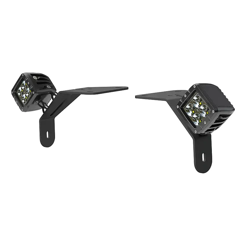 ARIES 1501305 LED Lights for Jeep Wrangler JL, Gladiator, Windshield Brackets, 2-Inch, 2,200-Lumen Spot Beams
