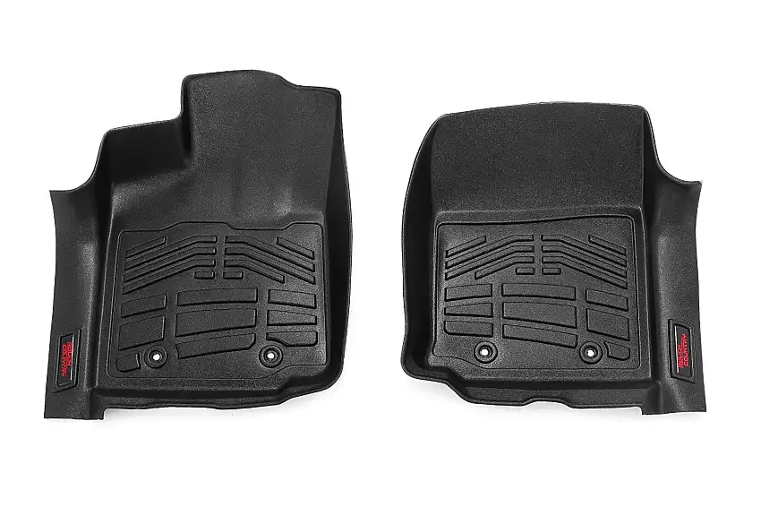 Rough Country Sure-Fit Floor Mats Front For 2016-2023 Toyota Tacoma 2WD/4WD SM7121