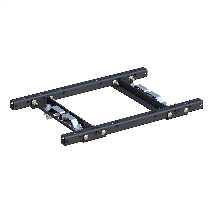 CURT Puck System 5th Wheel Adapter with Rails, Select Chevy, Ford, GMC, 25K Fifth Wheel Trailer Hitch Mount Leg