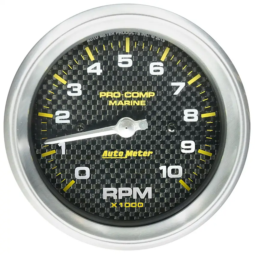 AutoMeter Products 200701-40 GAUGE; TACHOMETER; 3 3/8in.; 10K RPM; MARINE CARBON FIBER