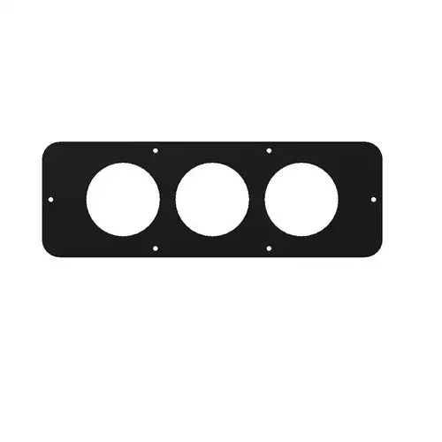 Longhorn Fab Center Console Triple Gauge Panel For 2001-2007 Gm 6.6l Duramax- Black 201003-B