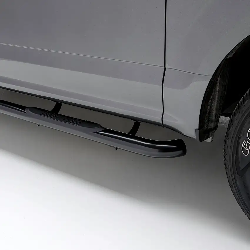 Aries Automotive 3" Round Black Steel Side Bars for Dodge Dakota 205000