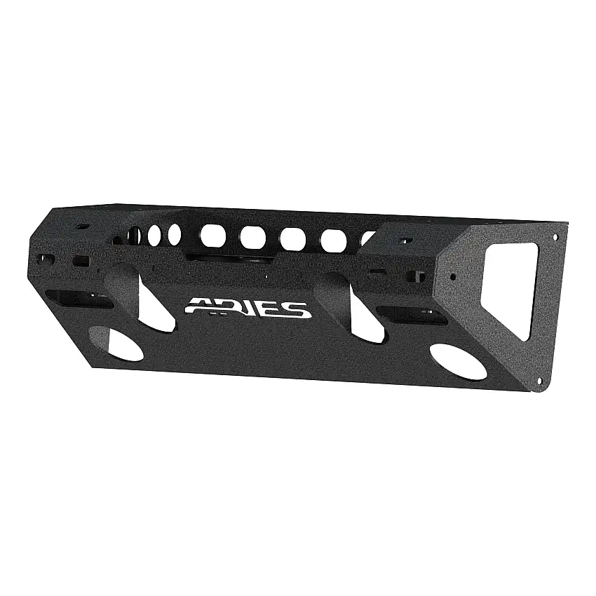 ARIES 2081003 TrailChaser Black Steel Front Bumper Center Section Only, Select Jeep Wrangler JL, Gladiator