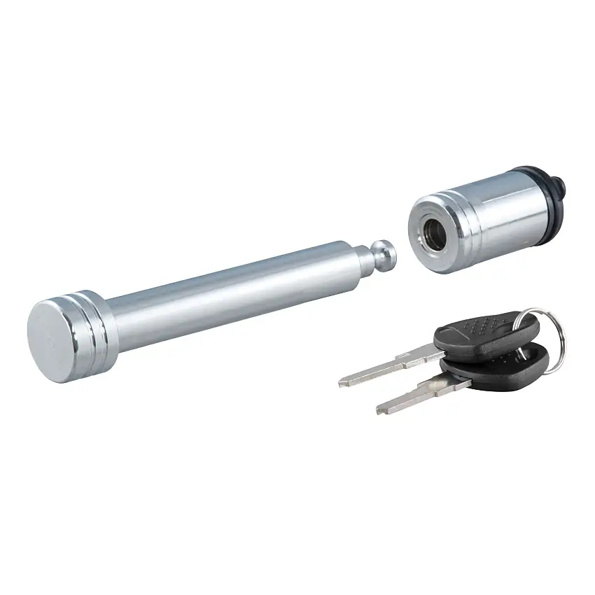 CURT 5/8" Hitch Lock (2" or 2-1/2" Receiver, Barbell, Chrome) Trailer Hitch Lock