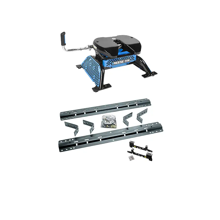 2004-2004 Ford F-150 Heritage Styleside Reese 20K, M5 Fifth Wheel Hitch Complete Kit with Talon Jaw Lock | 20,000 lb Capacity Heavy Duty Towing (Includes Rails & Custom Fit Brackets)