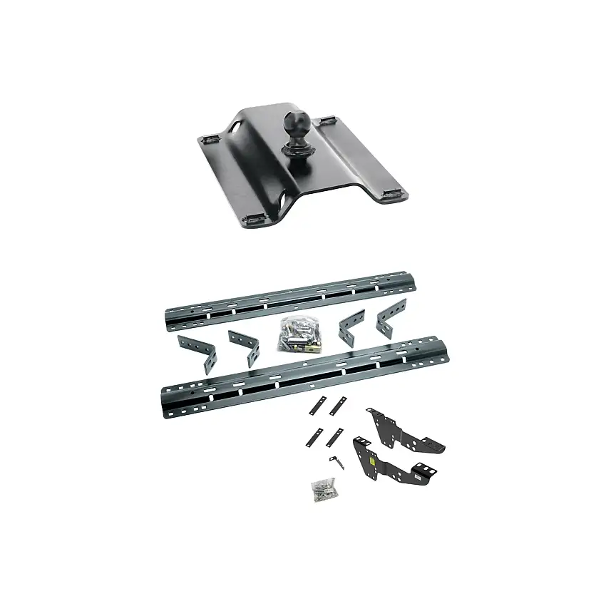 2001-2002 GMC Sierra 2500 HD Reese 25K Fifth Wheel Gooseneck Plate w/ Universal Rail Kit & Custom Fit Brackets