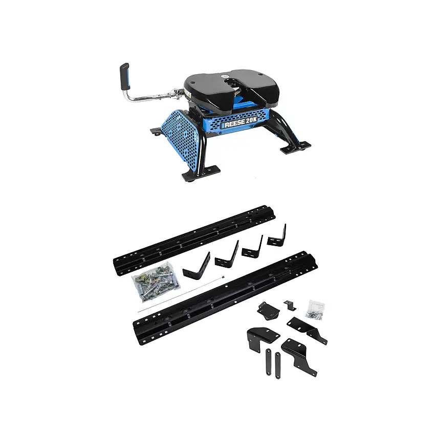 2010-2014 Toyota Tundra Reese 20K, M5 Fifth Wheel Hitch Complete Kit with Talon Jaw Lock | 20,000 lb Capacity Heavy Duty Towing (Includes Rails & Custom Fit Brackets)