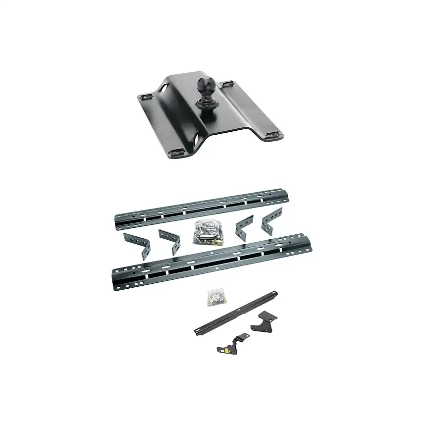 2010-2010 Dodge Ram 1500 Reese 25K Fifth Wheel Gooseneck Plate w/ Universal Rail Kit & Custom Fit Brackets