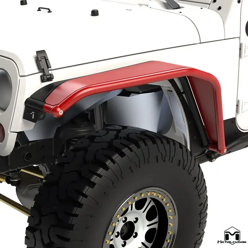MetalCloak Overline Hi-Clearance Quick-Release Front Flare, Wide Edition, Pair for 07-18 Jeep Wrangler JK, JKU 3282-