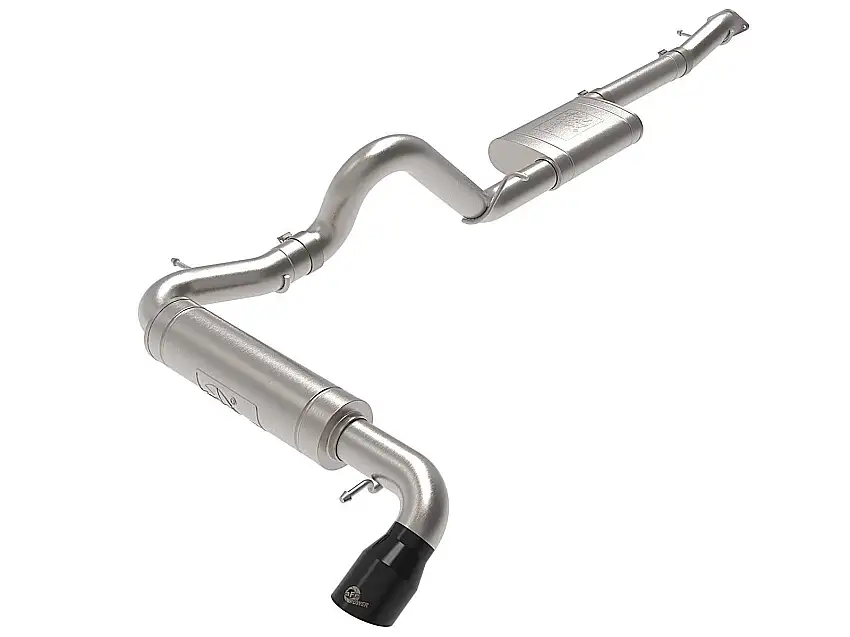 aFe Power Apollo GT Series 3in Stainless Steel Cat-Back Exhaust System w/ Black Tip for 21-25 Ford Bronco with L4-2.3L (t) / V6-2.7L (tt) Engine 49-43136-B
