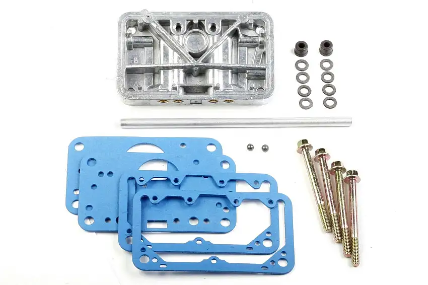 Holley 34-6SA Secondary Metering Block Conversion Kit - Shiny Aluminum
