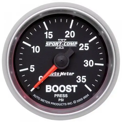 Autometer Sport-comp Ii Boost Gauge 0-35 Psi 3604