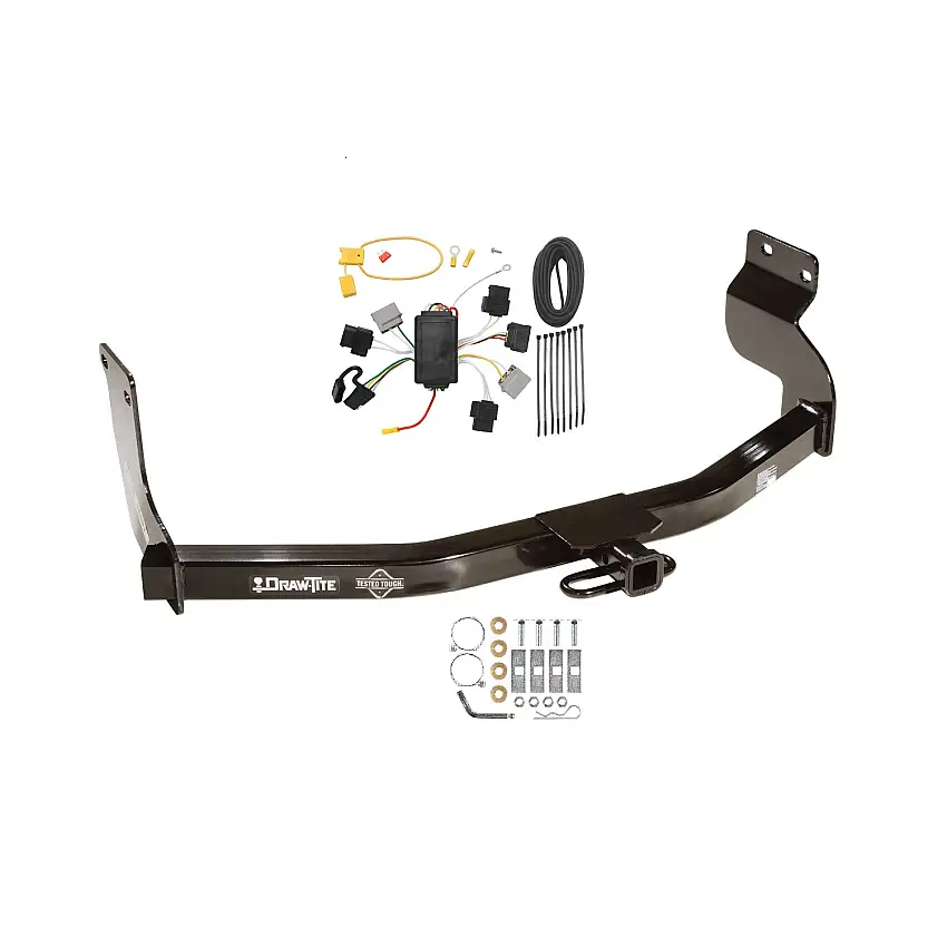 2005-2006 Mazda Tribute Draw-tite Class 2 Trailer Hitch, 1-1/4 Inch Square Receiver Bundle w/ Plug-n-Play T-One Wiring Harness