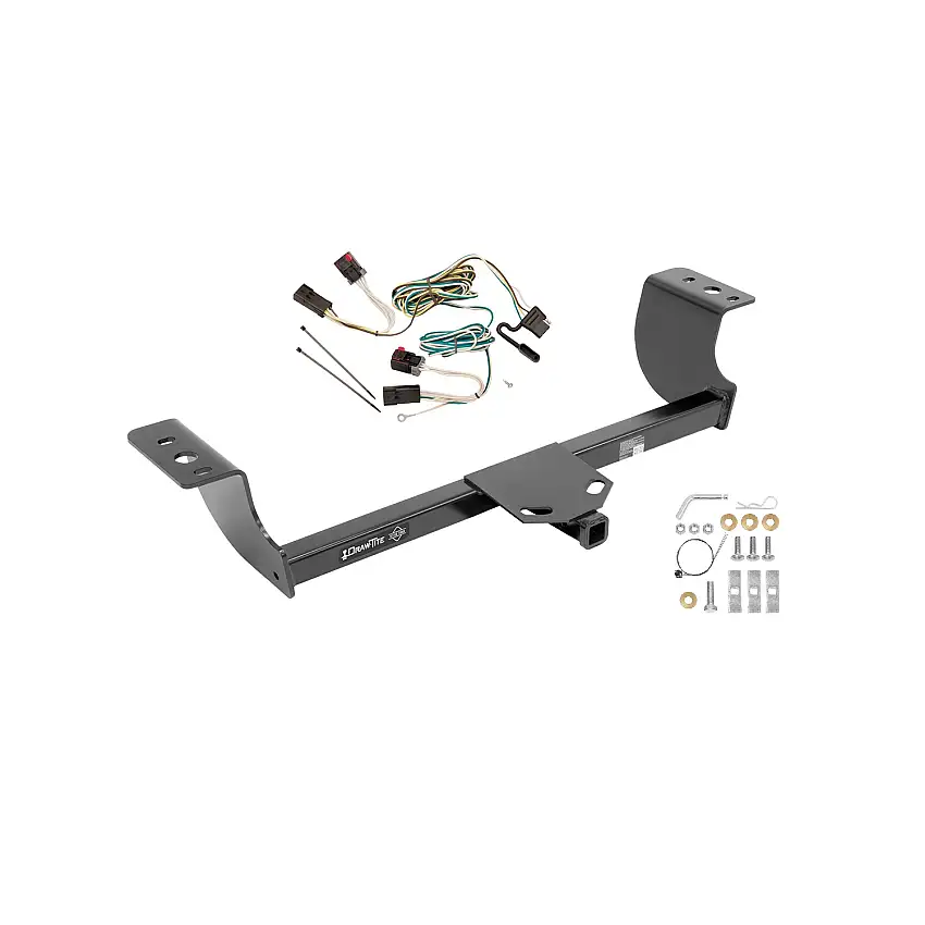 2005-2007 Chrysler 300 Draw-tite Class 2 Trailer Hitch, 1-1/4 Inch Square Receiver Bundle w/ Plug-n-Play T-One Wiring Harness