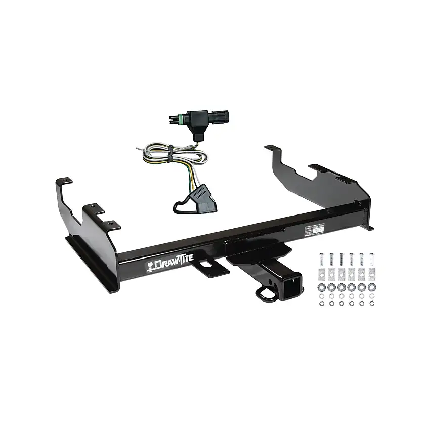 1988-1991 Chevrolet C3500 Crew Cab w/8' Bed Draw-tite Class 4 Trailer Hitch, 2 Inch Square Receiver Bundle w/ Plug-n-Play T-One Wiring Harness
