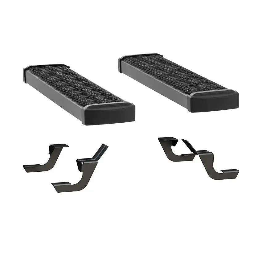 LUVERNE Grip Step 7" x 36" Black Aluminum Running Boards, Select Ford E-Series 415036-570121