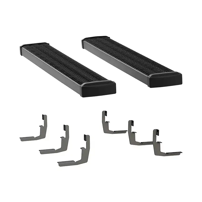 LUVERNE Grip Step 7" x 54" Black Aluminum Running Boards, Select Silverado, Sierra 415054-401446