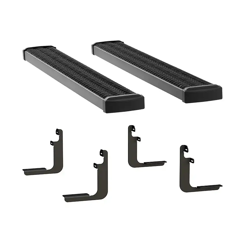 LUVERNE Grip Step 7" x 60" Black Aluminum Running Boards, Select Ford Super Duty 415060-401721