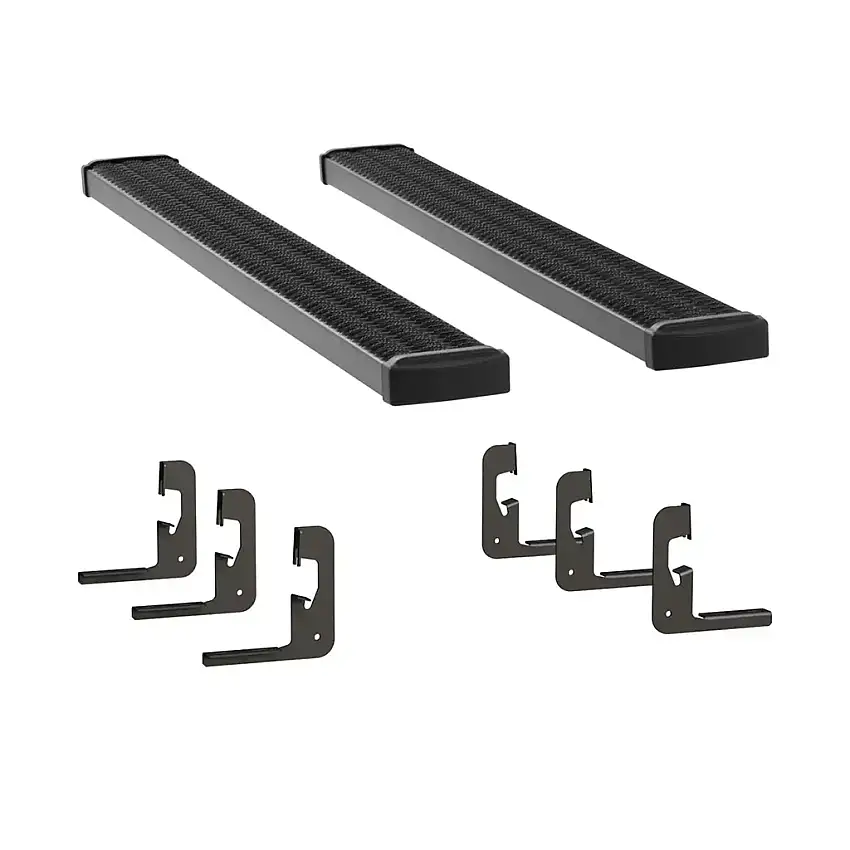 LUVERNE Grip Step 7" x 78" Black Aluminum Running Boards, Select Chevrolet, GMC 415078-400713