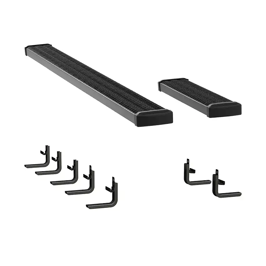 LUVERNE Grip Step 7" x 36", 100" Black Aluminum Running Boards, Select Sprinter 415100-400744
