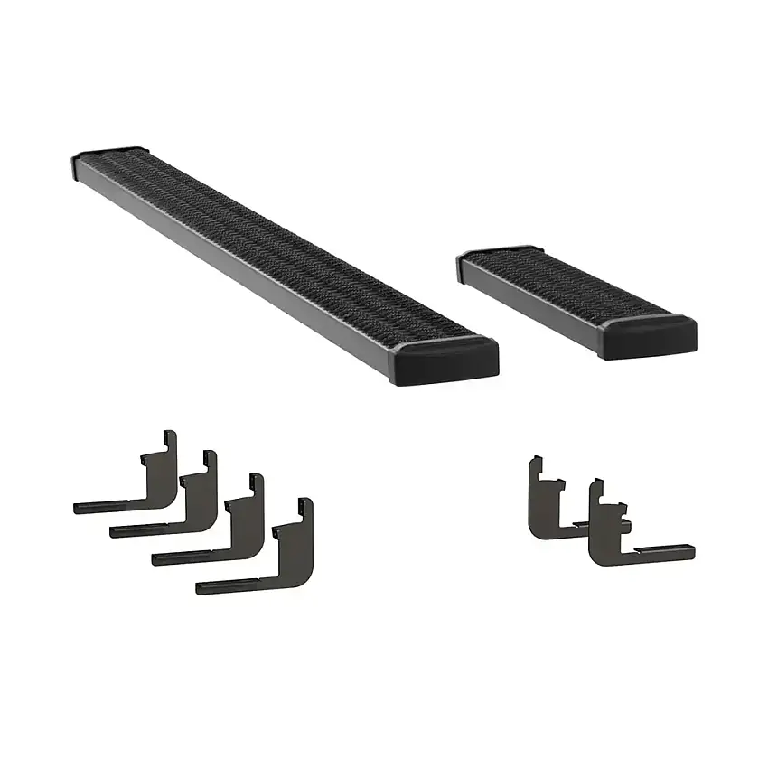 LUVERNE Grip Step 7" x 36", 100" Black Aluminum Running Boards, Select Nissan NV Vans 415100-401164