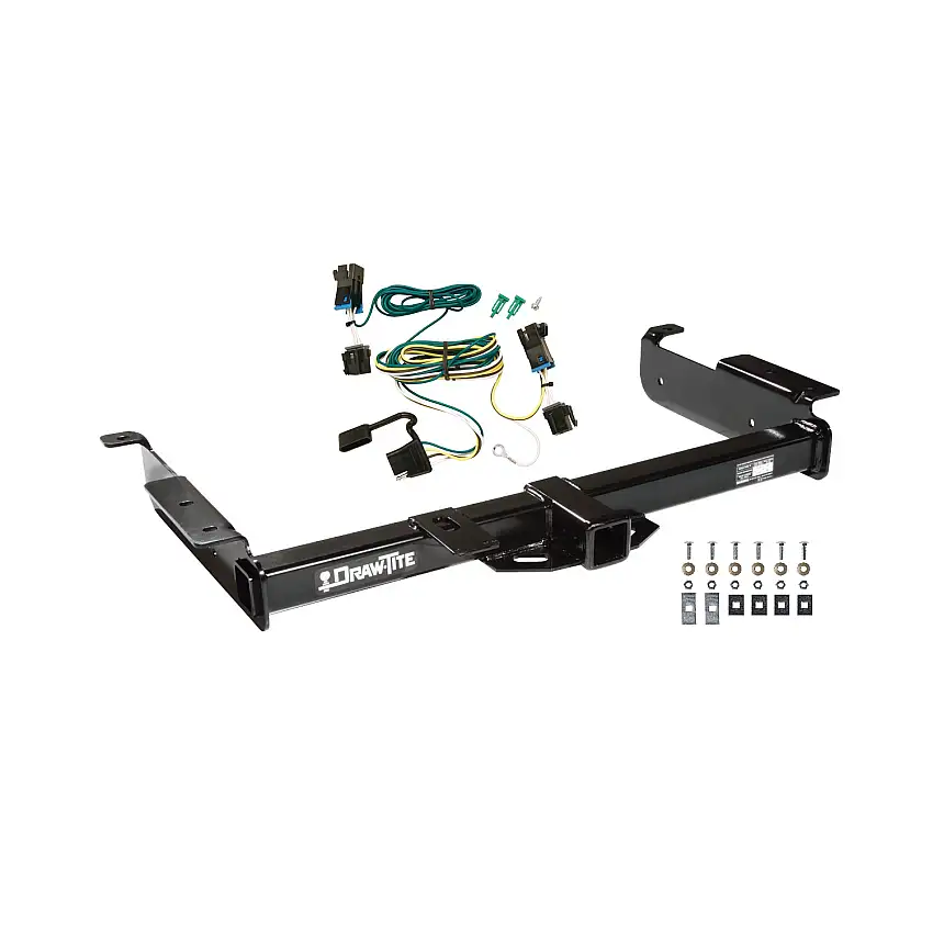 2003-2003 Chevrolet Express 2500 Draw-tite Class 4 Trailer Hitch, 2 Inch Square Receiver Bundle w/ Plug-n-Play T-One Wiring Harness