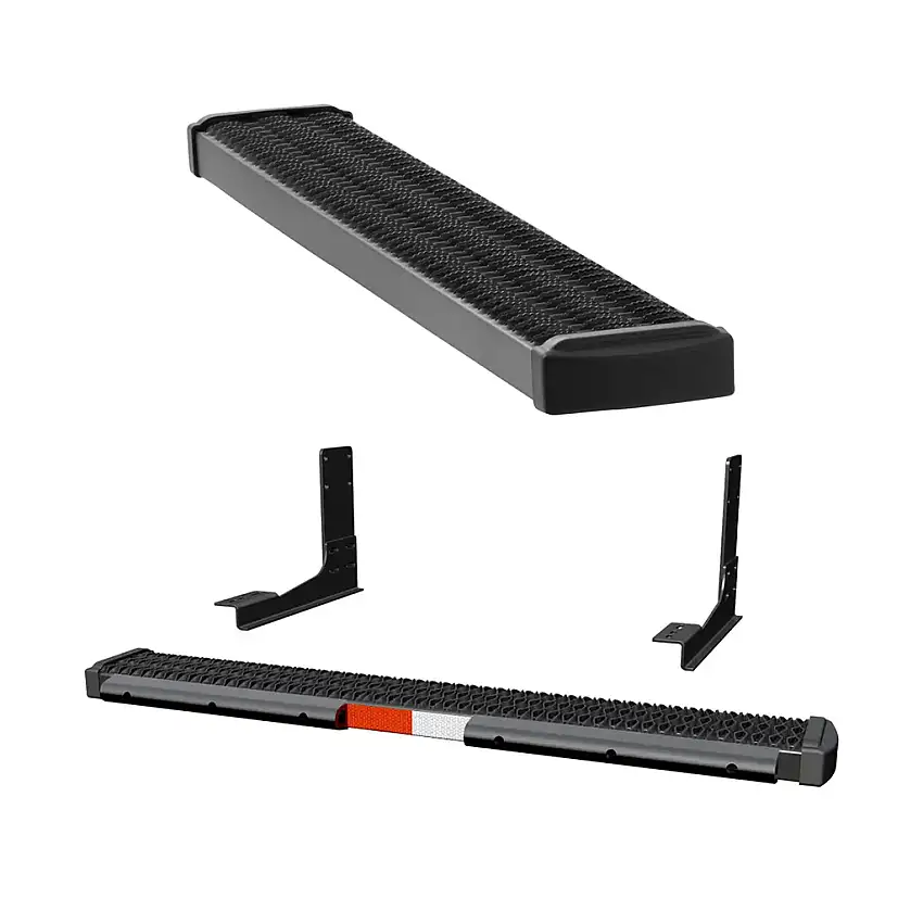 LUVERNE Grip Step 7" x 54" Black Aluminum Rear Step Fleet Kit, Select Sprinter 415254-570749-0