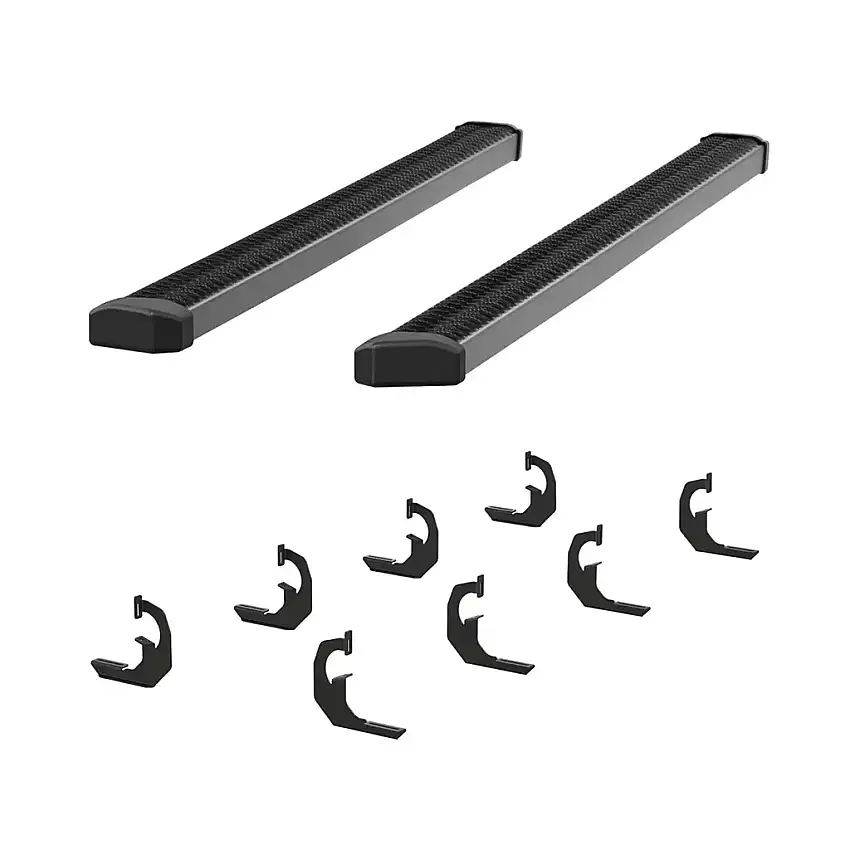LUVERNE SlimGrip 5" x 78" Black Aluminum Running Boards, Select Chevrolet, GMC 416078-4055101