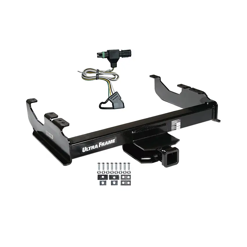 1988-1991 Chevrolet K2500 Crew Cab Draw-tite Class 5 Trailer Hitch, 2 Inch Square Receiver Bundle w/ Plug-n-Play T-One Wiring Harness 41938