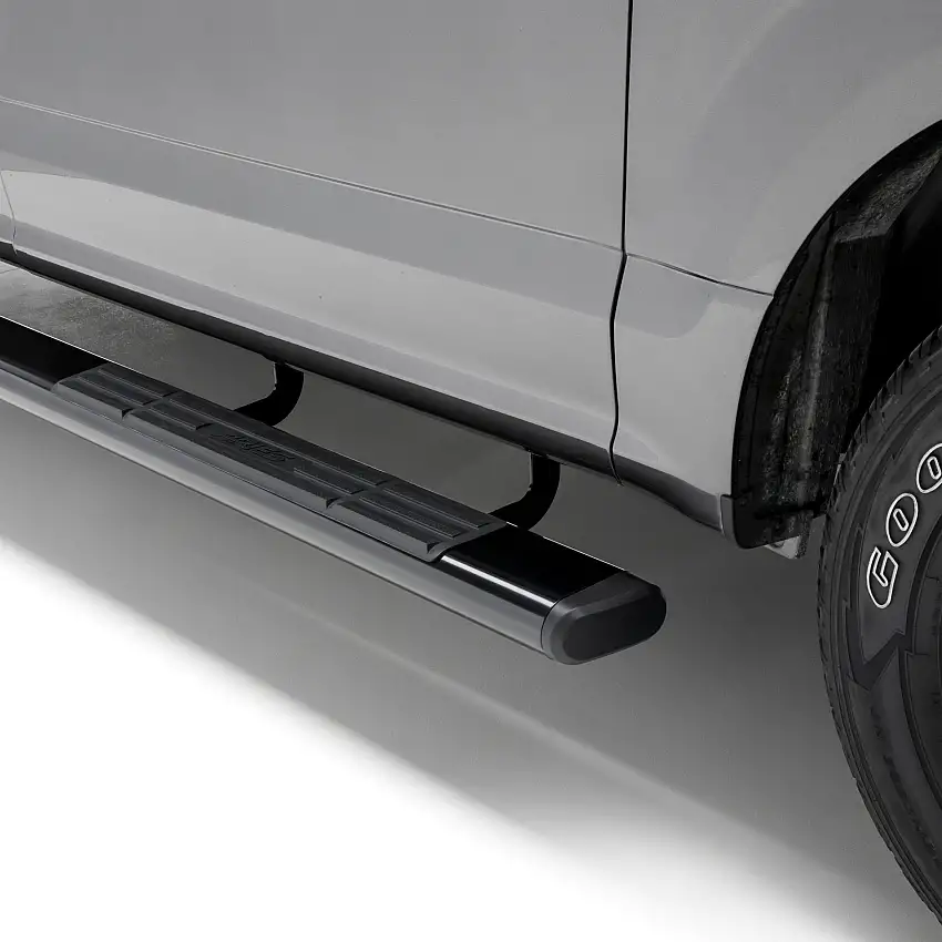 ARIES 4445004 6 x 75-Inch Oval Black Aluminum Nerf Bars, Select Chevrolet, GMC C, K