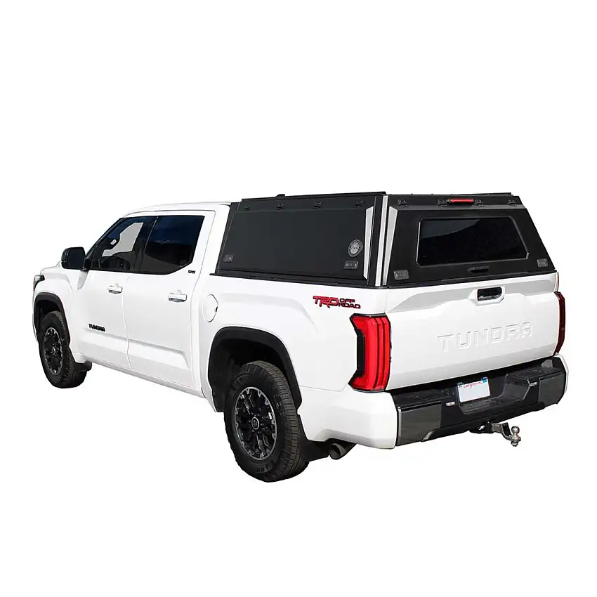 Overland Vehicle Systems Expedition Truck Cap W/Full Wing Doors, Front and Rear Windows & 3rd Brake Light for 22+ Toyota Tundra 5.5ft Bed 70100002