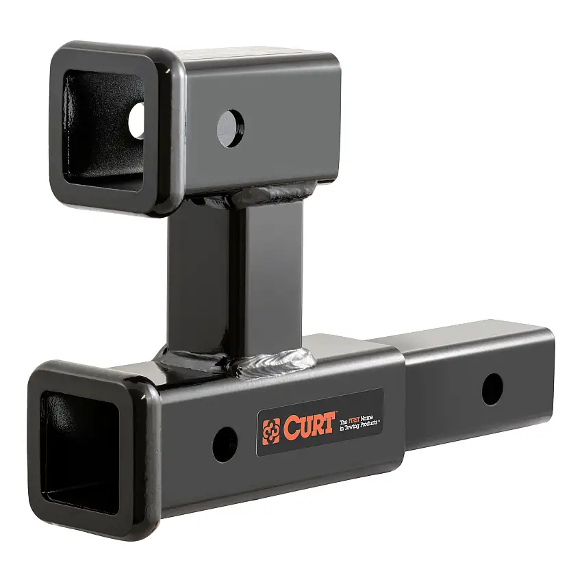 CURT Dual Receiver Extender (2" Shank, 3,500 lbss, 5-13/16" Rise) Trailer Hitch