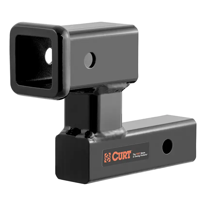 CURT Raised Receiver Adapter (2" Shank, Not for Towing Use, 4-1/4" Rise) Trailer Hitch Receiver Tube Adapter