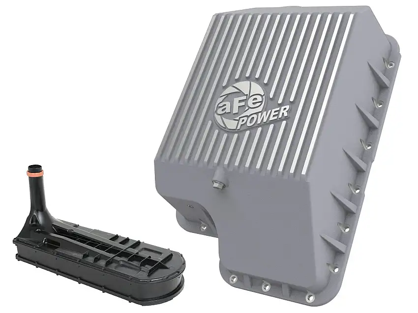 AFE 46-70120-1 aFe POWER Street Series Transmission Pan Black w/ Machined Fins