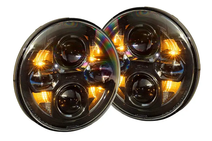 Morimoto SEALED7 LED HEADLIGHTS (DRL / Switchback) for 07-18 Jeep Wrangler JK, JKU LF516