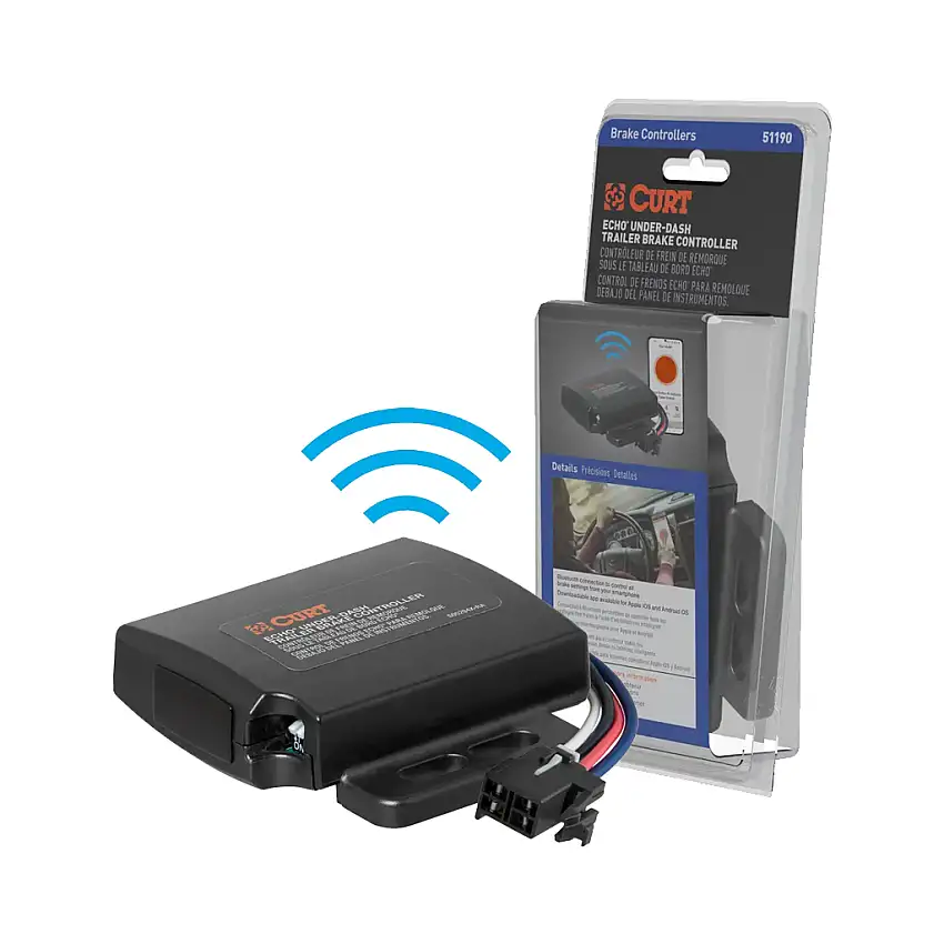 1999-2002 Chevrolet Silverado 1500 CURT Echo Bluetooth Tri-axis inertia Under-Dash Trailer Brake Controller 1-4 Axles