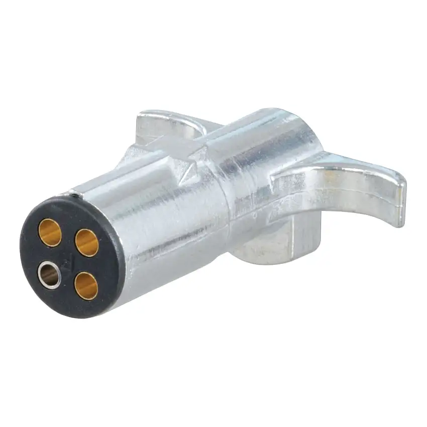 CURT 4-Way Round Connector Plug (Trailer Side) Trailer Connector Kit