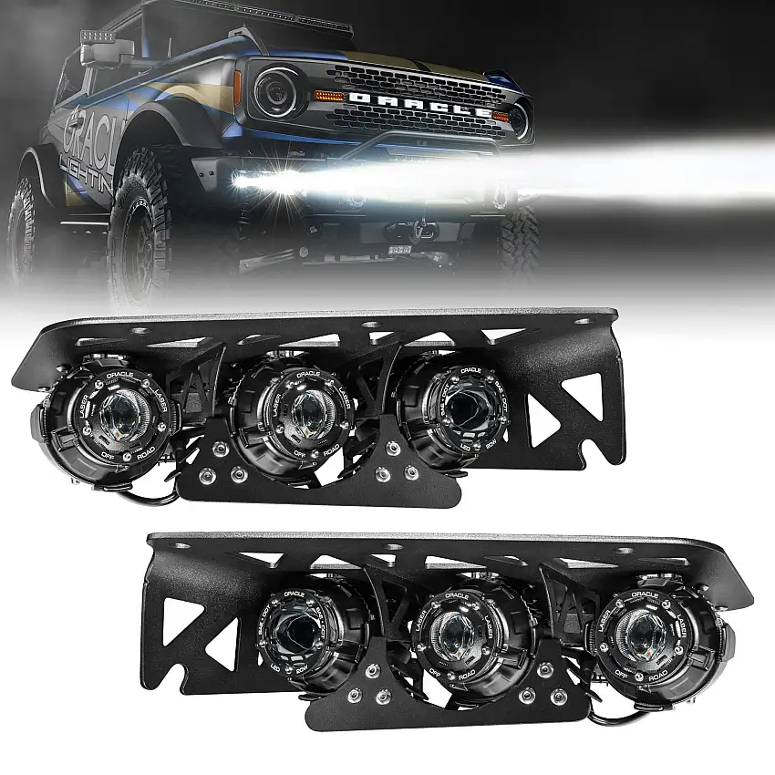 Oracle Lighting 5928-LZZ-001 2021-2024 Ford Bronco Off Road LASER + LED Fog Light Kit for Steel Bumper