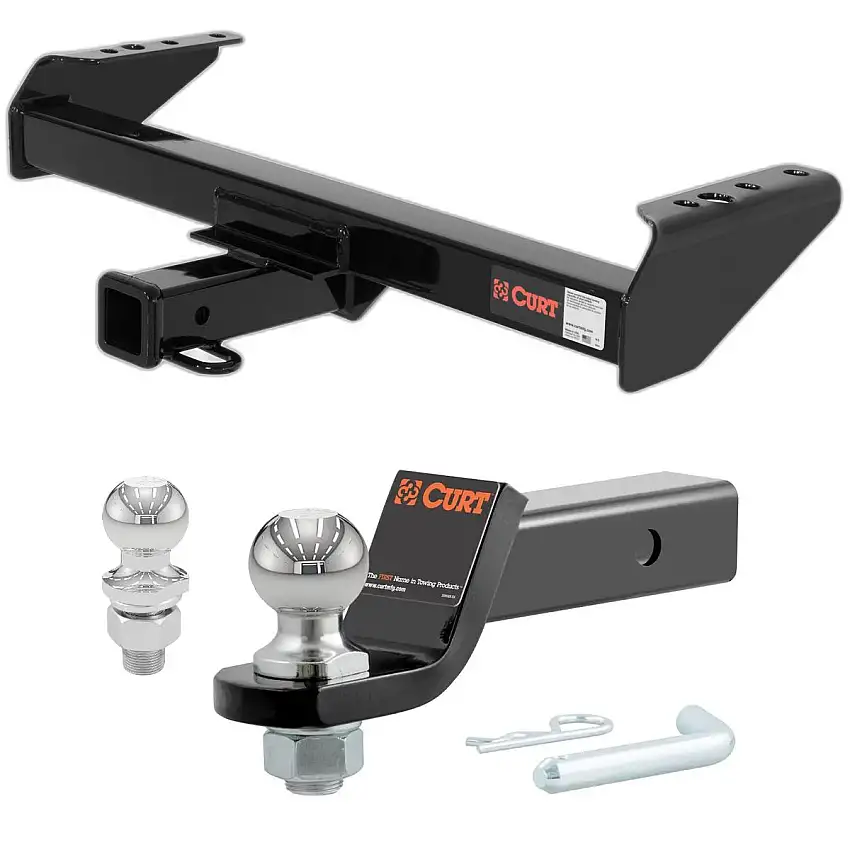1988-1997 Ford F-Super Duty Cab & Chassis CURT Class 3 Hitch, 2" Receiver + 2" Ball + 1-7/8" Ball Kit