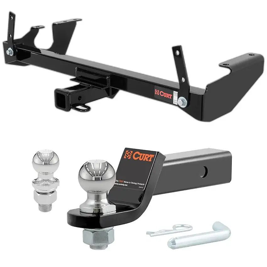 1995-1997 Dodge B1500 All CURT Class 3 Trailer Hitch, 2" Receiver + 2" Ball + 1-7/8" Ball Kit